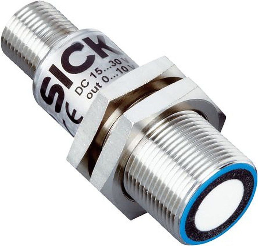 SICK UM18-21212E211 Threaded Barrel Ultrasonic Proximity Sensor UM, M18 x 1 350 mm 100mA PNP/NPN 30V 30 V dc