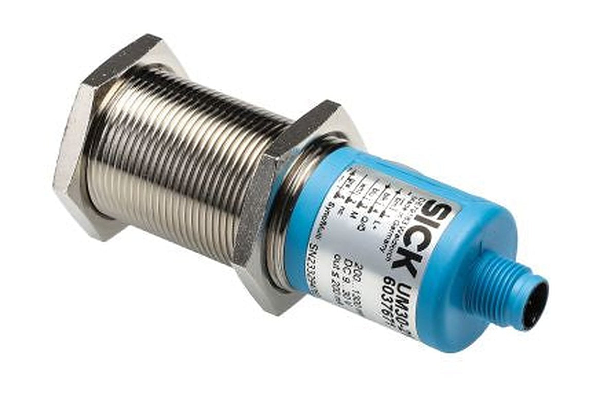 SICK UM30-213115 Threaded Barrel Ultrasonic Proximity Sensor UM, M30 x 1.5 1.3 m 200mA NPN 30V 30 V dc