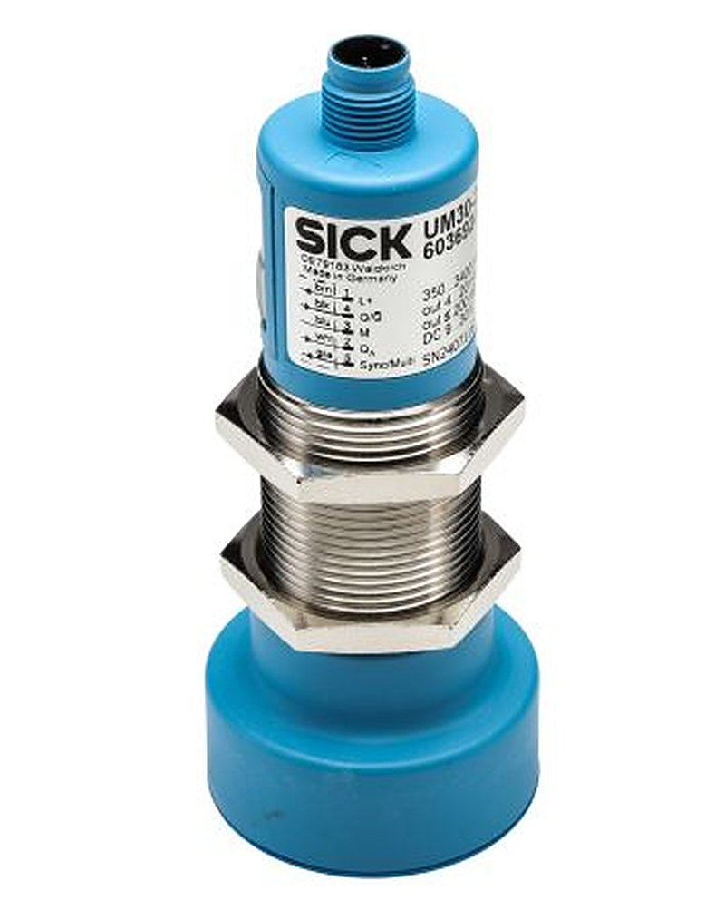 SICK UM30-214118 Threaded Barrel Ultrasonic Proximity Sensor UM, M30 x 1.5 3.4 m 200mA PNP 30V 30 V dc