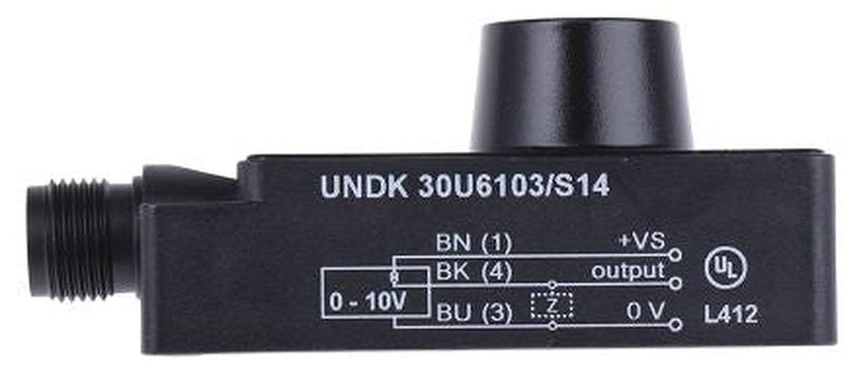 Baumer UNDK 30U6103/S14 Block Ultrasonic Proximity Sensor 700 mm 20mA 0/10 V 30V 30 V dc