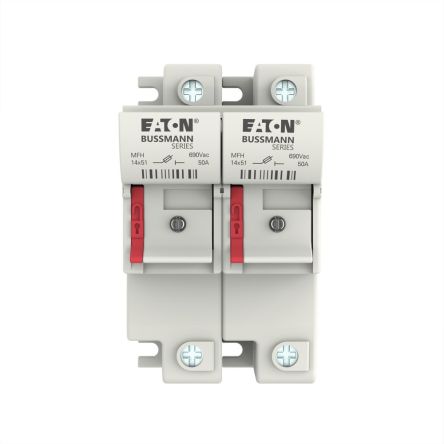 Eaton 50A Fuse Holder for 14 x 51 mm, 2P-Pole, 690V ac/dc
