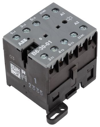 ABB B Contactor, 42V Coil, 3-Pole, 20 A, 4 kW 42V, 3 NO