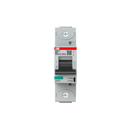 ABB High Performance S800S Miniature Circuit Breaker, 1-Pole, 80A, Type D, 230V, 400 V AC, 250 V dc DC, 50 kA Breaking