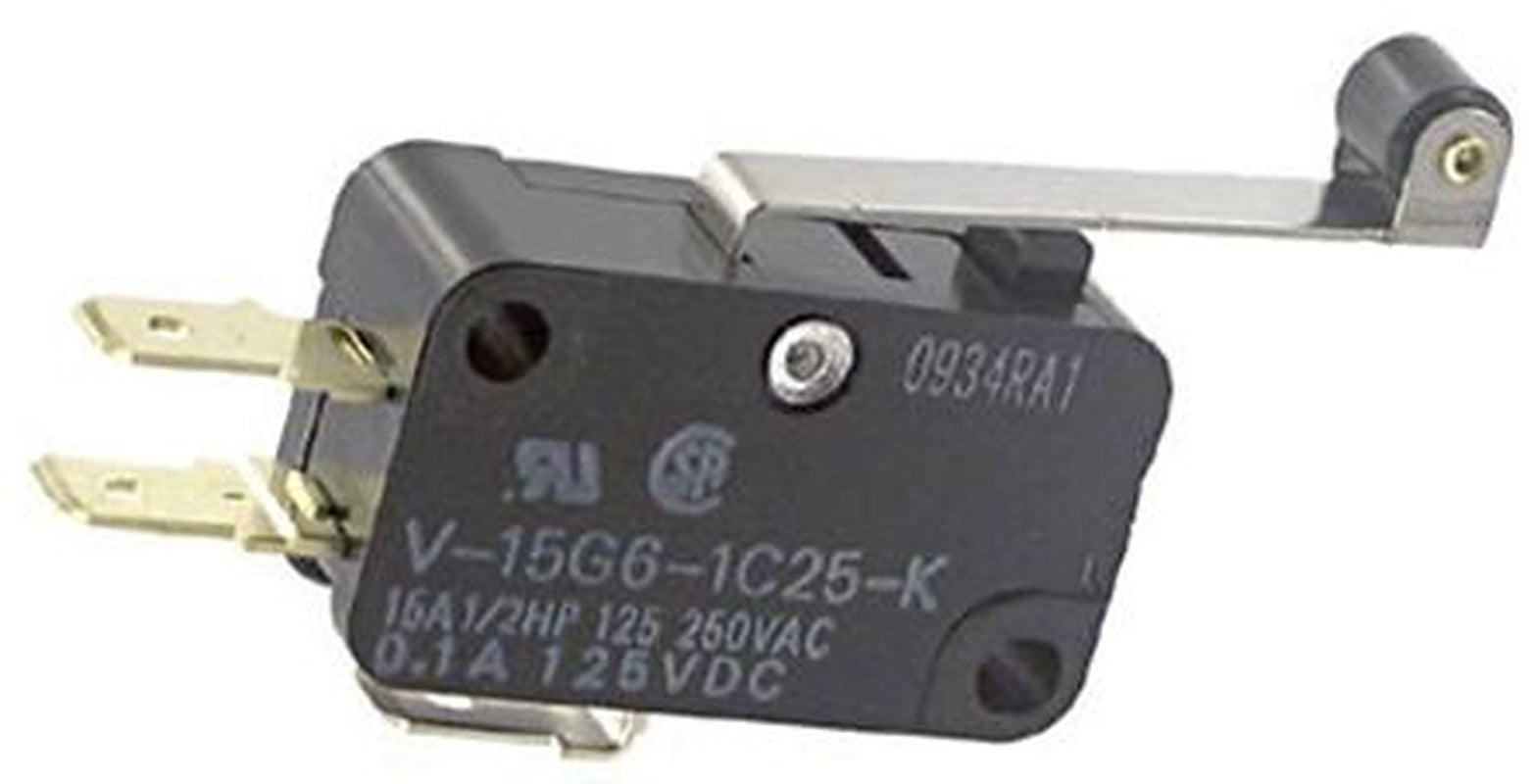 Omron Hinge Roller Lever Micro Switch, Quick Connect Terminal, 15 A, 250 V ac, SPCO, IP40
