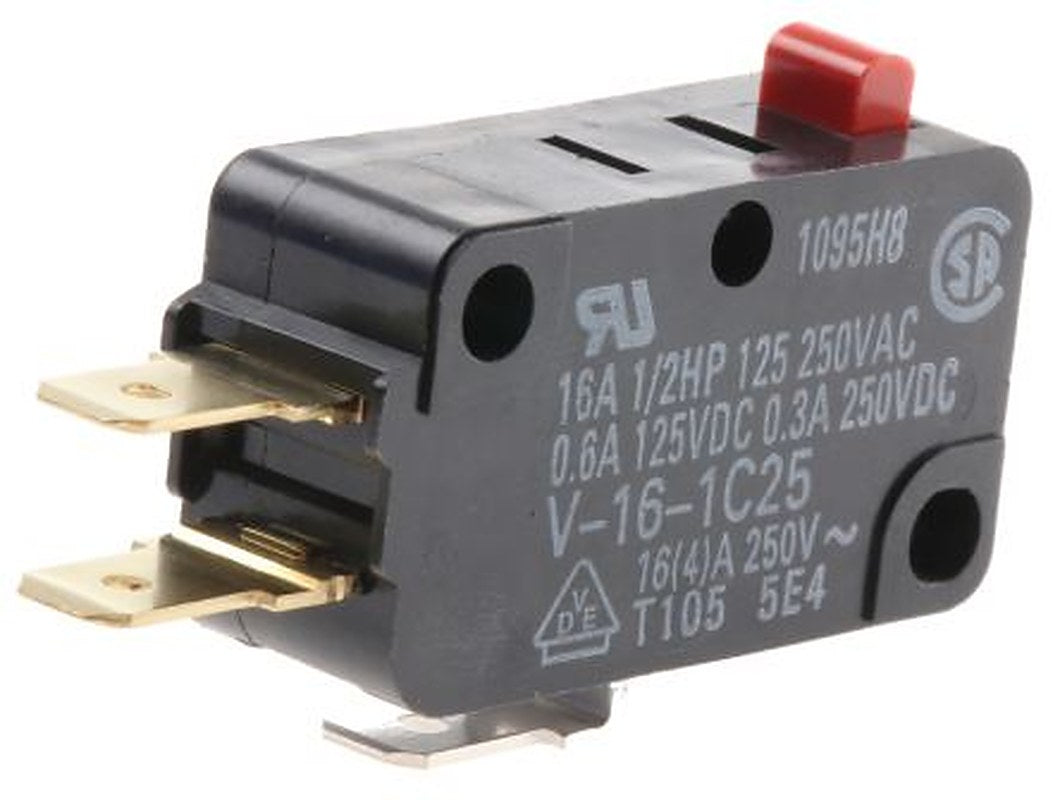 Omron Pin Plunger Micro Switch, Tab Terminal, 16 A, 250 V ac, SPCO, IP40