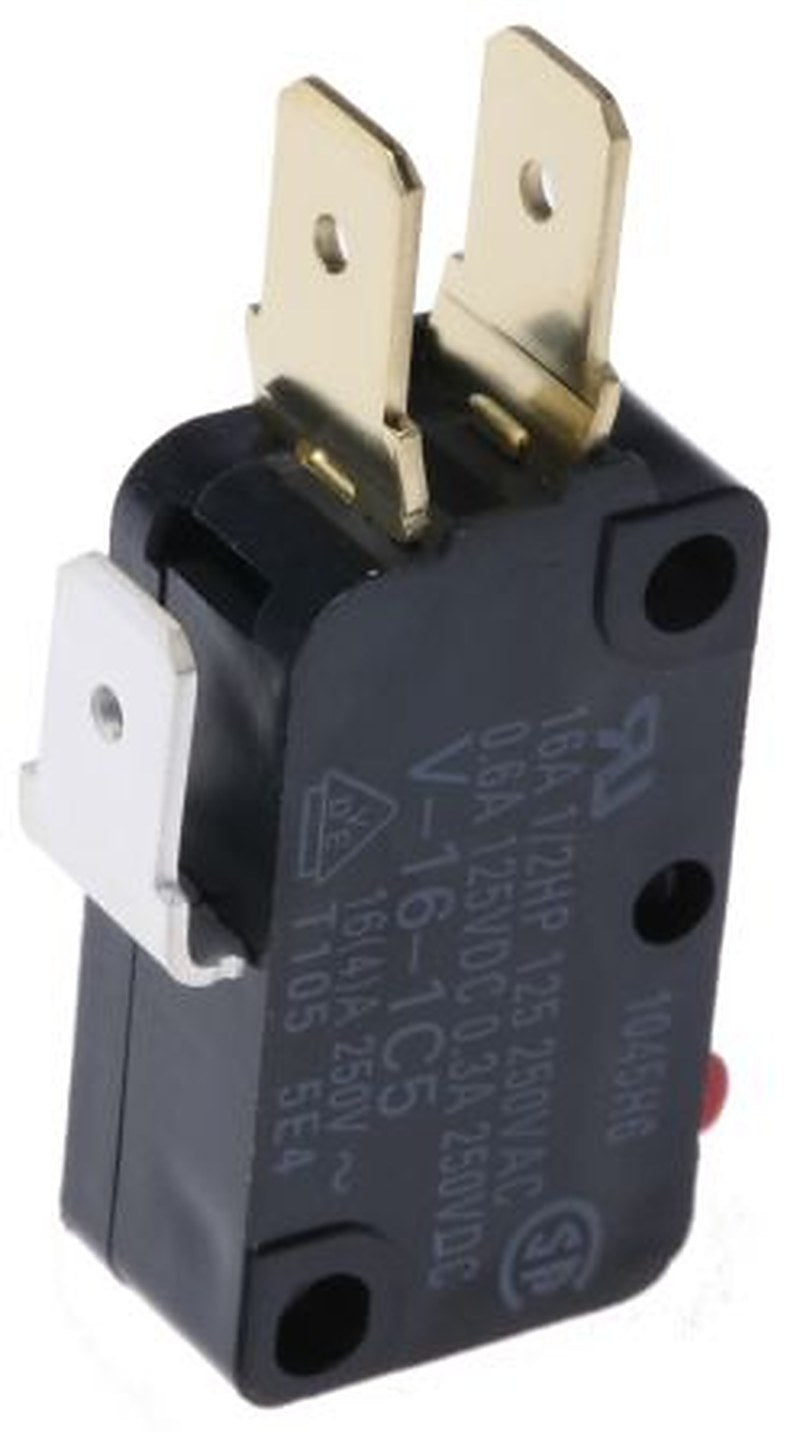 Omron Plunger Micro Switch, Tab Terminal, 16A, 250 V ac, SPDT, IP40
