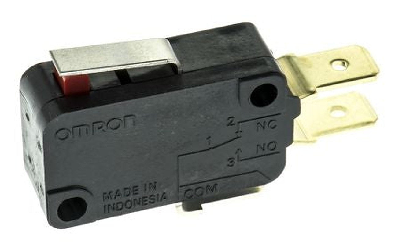 Omron Short Lever Micro Switch, Tab Terminal, 16 A, 250 V ac, 250 V dc, SPCO, IP40