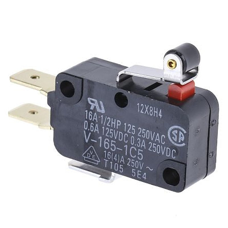 Omron Short Roller Lever Micro Switch, Tab Terminal, 16A, 250 V ac, SPDT, IP40
