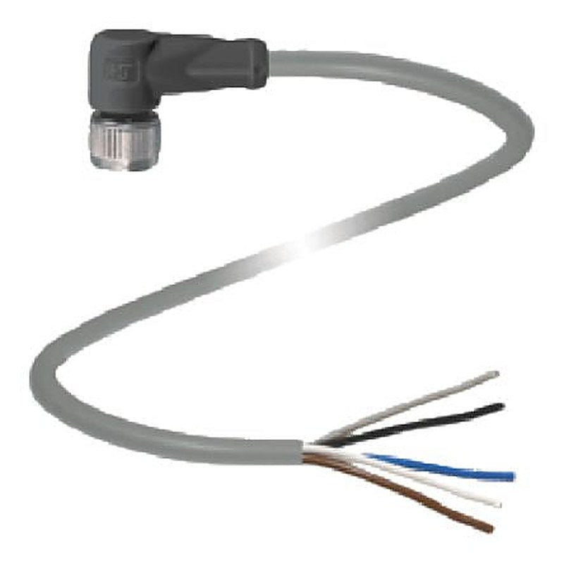 Pepperl + Fuchs Female 5 way Right Angle to 5 way Unterminated Sensor Actuator Cable, 2 m