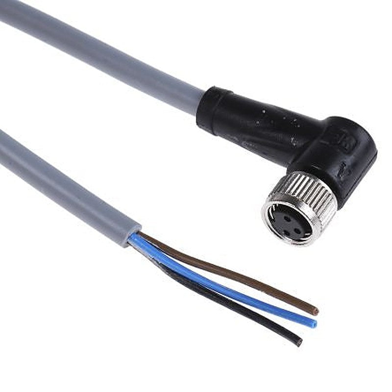 Pepperl + Fuchs Female 3 way Right Angle to Unterminated Sensor Actuator Cable, 5 m