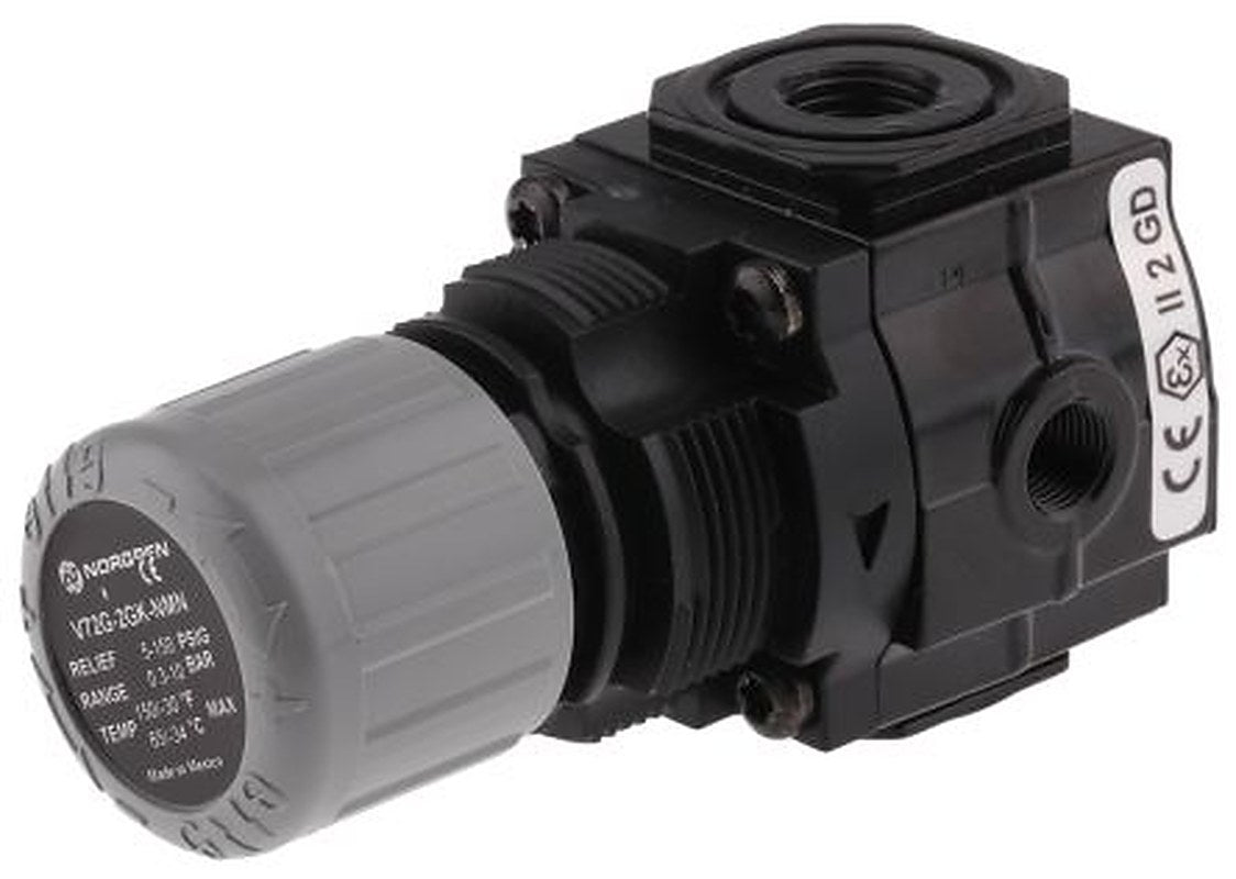 NorgrenV72G 1/4 in Threaded Pressure Relief Valve 10 bar