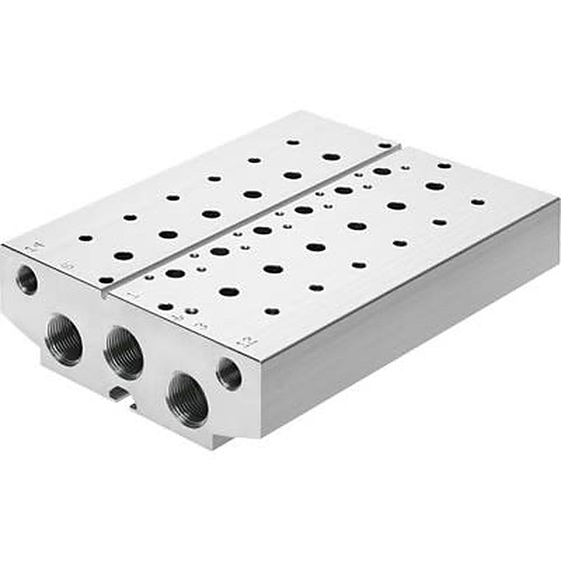 Festo VABM-B10 series 7 station NPT Manifold for use with Solenoid And Pneumatic Valve, 576356