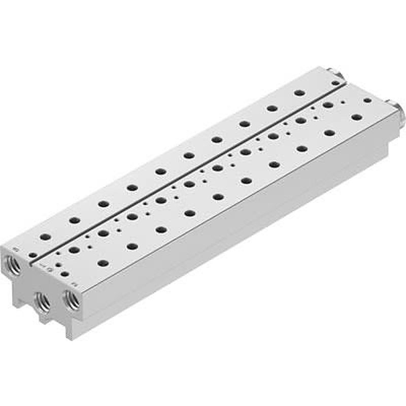 Festo VABM-B10 series 10 station NPT Manifold for use with Solenoid And Pneumatic Valve, 576437