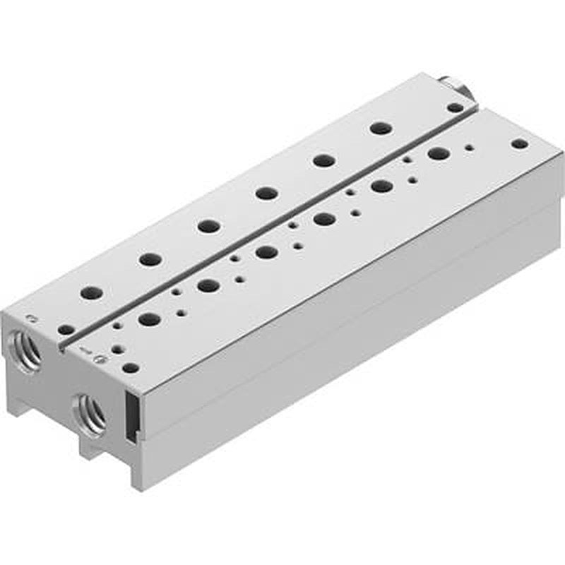 Festo VABM-B10 series 6 station NPT Manifold for use with Solenoid And Pneumatic Valve, 576481