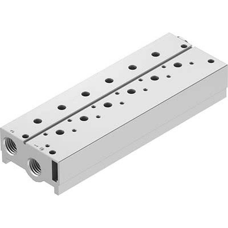 Festo VABM-B10 series 5 station NPT Manifold for use with Solenoid And Pneumatic Valve, 8026309