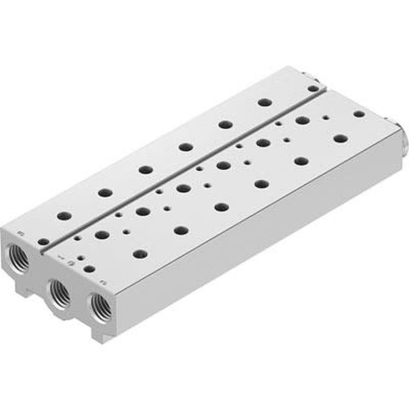 Festo VABM-B10 series 5 station NPT Manifold for use with Solenoid And Pneumatic Valve, 8026273
