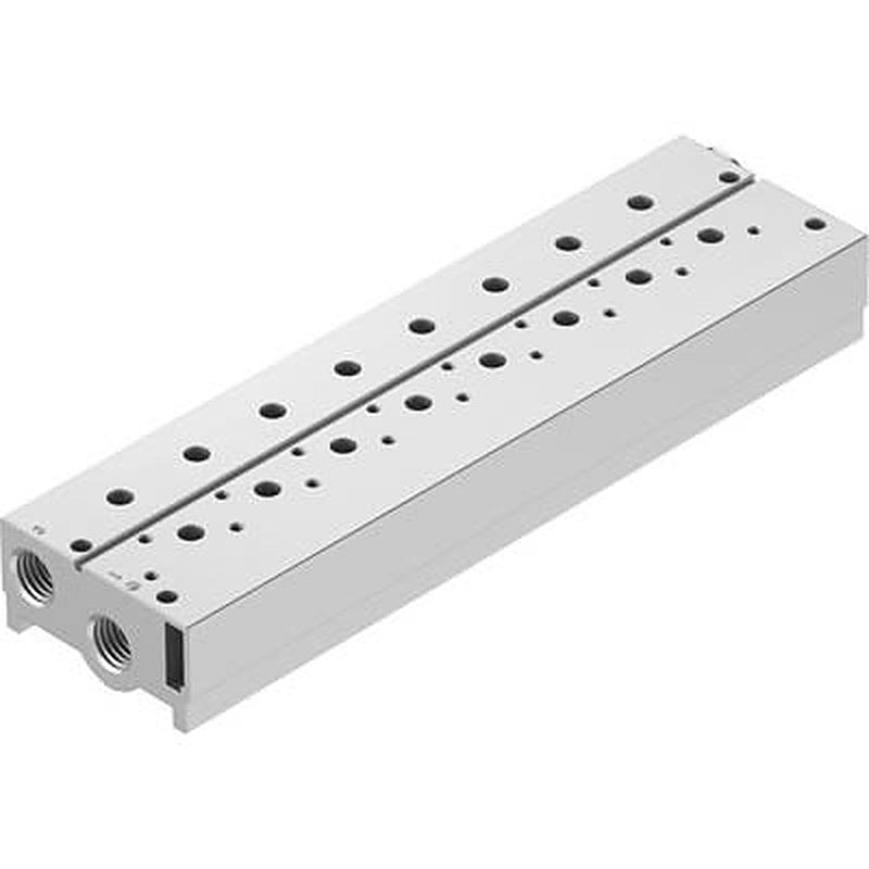 Festo VABM-B10 series 8 station NPT Manifold for use with Solenoid And Pneumatic Valve, 8026312