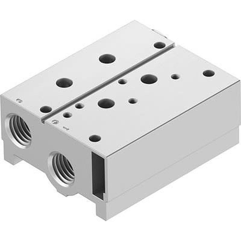 Festo VABM-B10 series 2 station NPT Manifold for use with Solenoid And Pneumatic Valve, 8026422