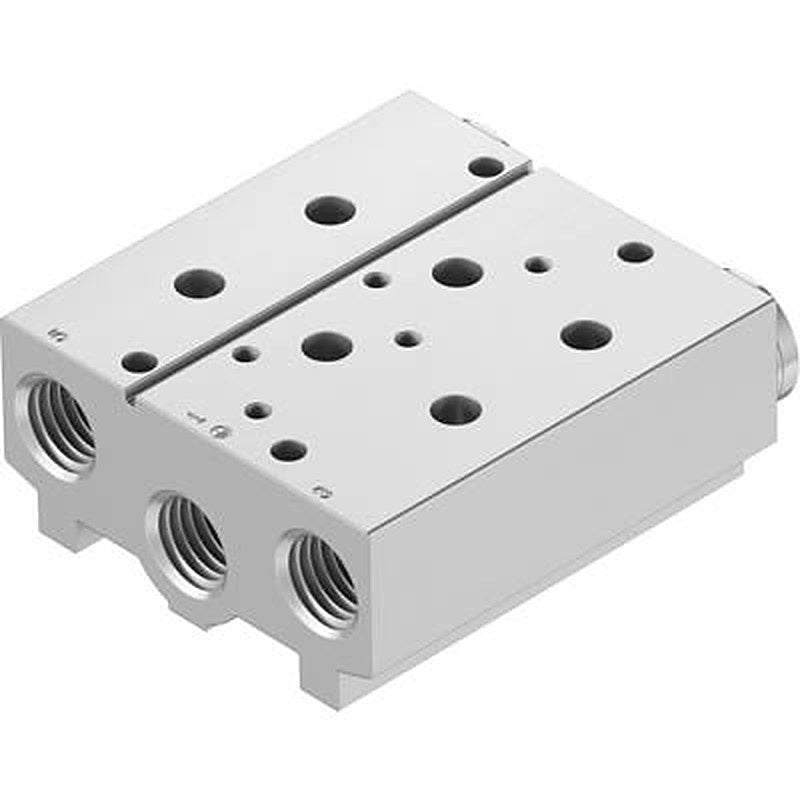 Festo VABM-B10 series 2 station NPT Manifold for use with Solenoid And Pneumatic Valve, 8026386