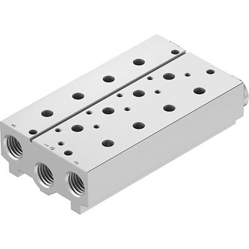 Festo VABM-B10 series 4 station NPT Manifold for use with Solenoid And Pneumatic Valve, 8026388
