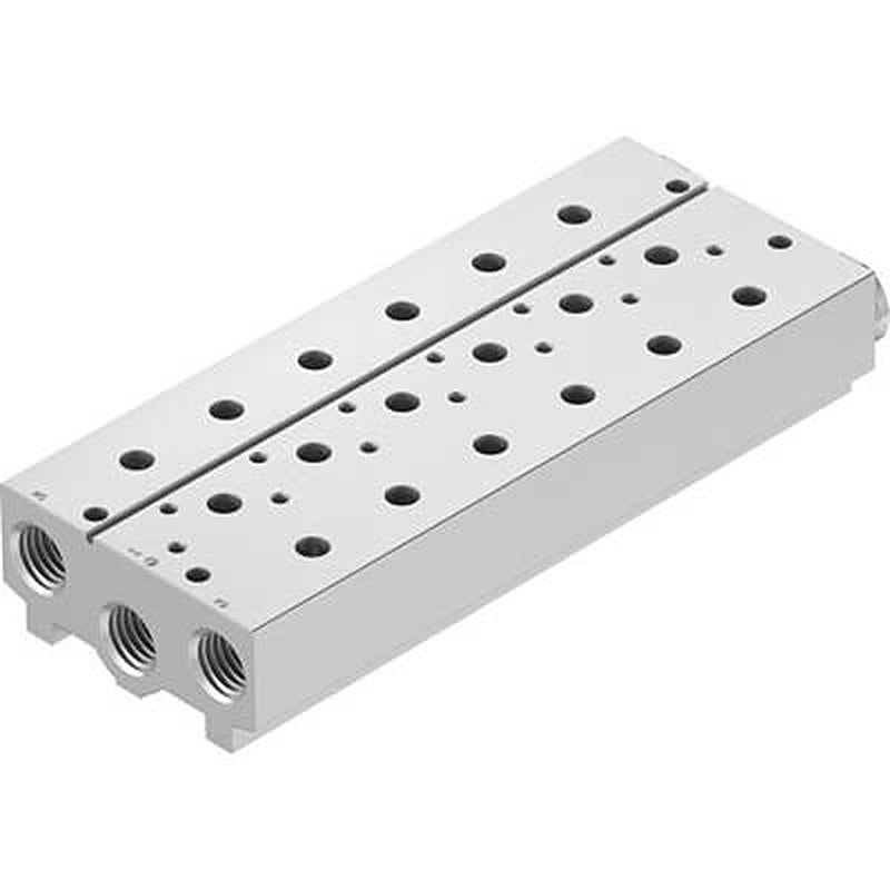 Festo VABM-B10 series 5 station NPT Manifold for use with Solenoid And Pneumatic Valve, 8026389
