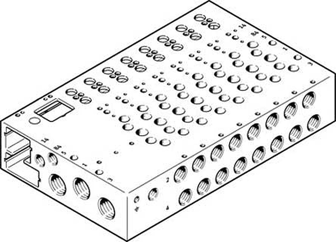 Festo VABM series 20 station G Manifold Base for use with VUVG-B Series Sub-Base Valves, 573509