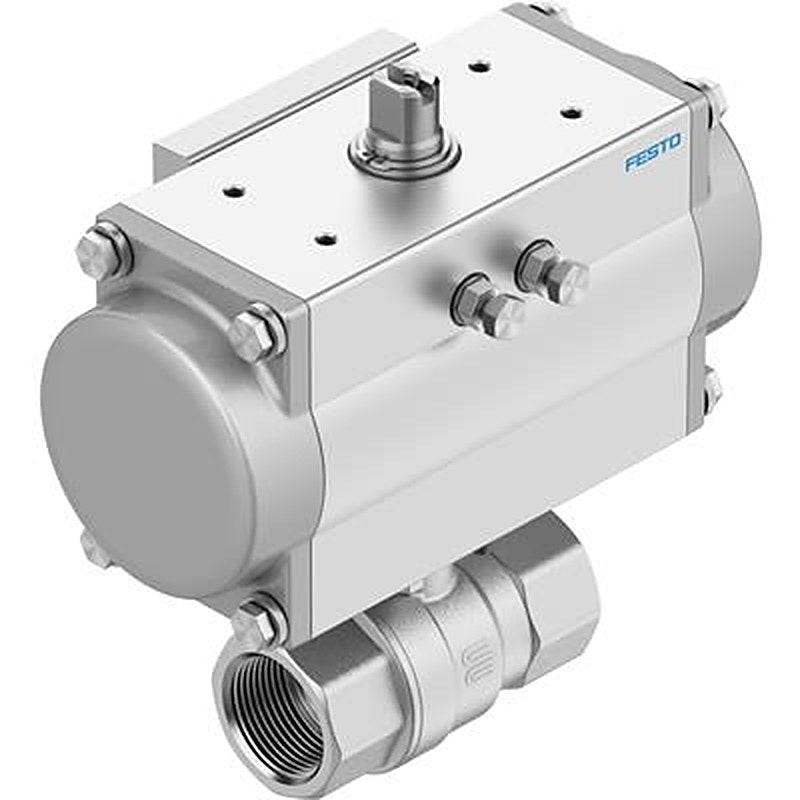 Festo Ball type Pneumatic Actuated Valve, 8 bar, EN 10226-1, Female 1-1/2 in