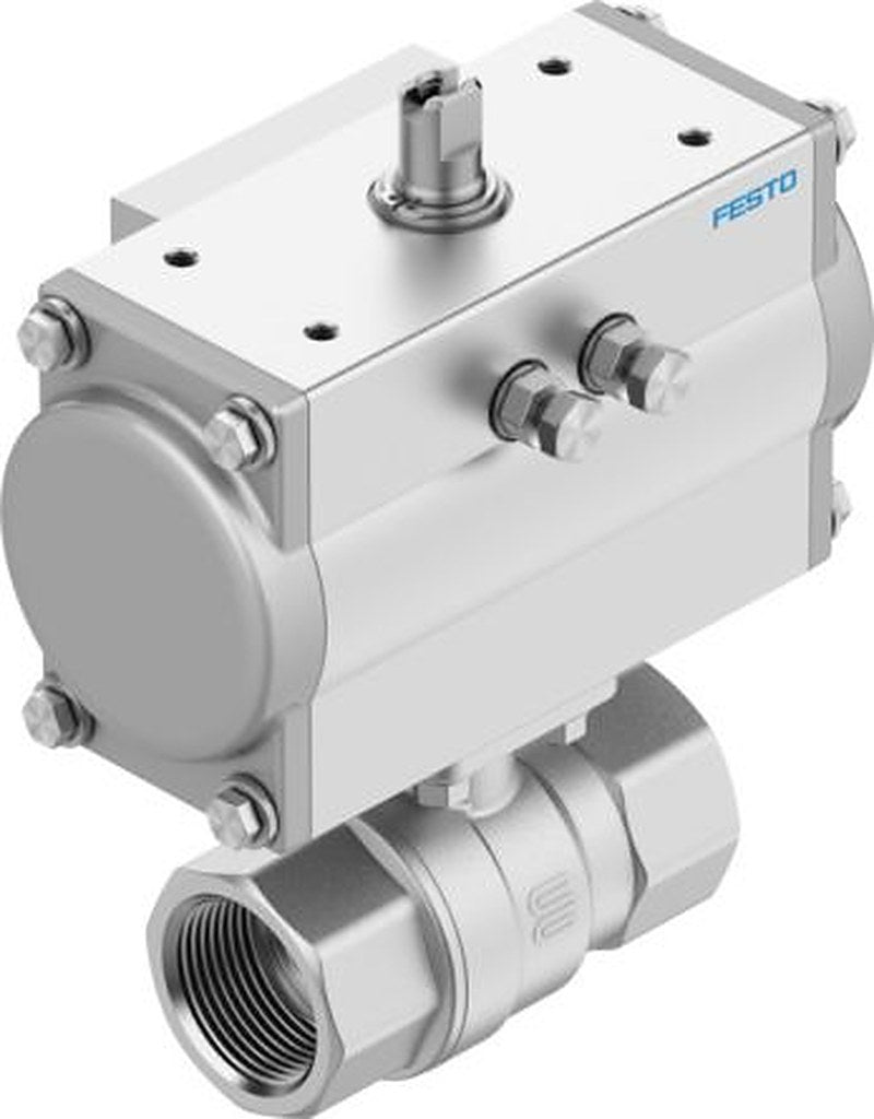 Festo Ball type Pneumatic Actuated Valve, 8 bar, EN 10226-1, Female 1/4 in