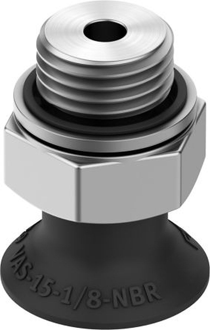 Festo 12 mm Flat Nitrile Rubber (NBR) Suction Cup VAS-15-1/8-NBR G 1/8