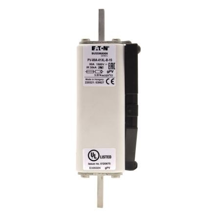 Eaton 80A Tag Fuse L 1.5kV, 163 mm