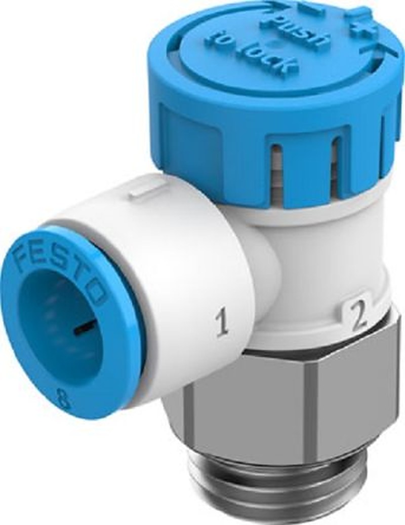 Festo VFOE Series Pneumatic Manual Control Valve, 8095434, Threaded QS-8 Threaded G1/4