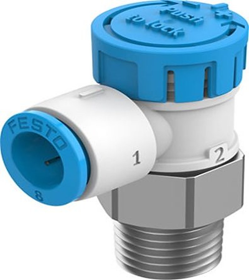 Festo Rotary Knob Pneumatic Manual Control Valve VFOE Series, R R 1/4, VFOE-LE-T
