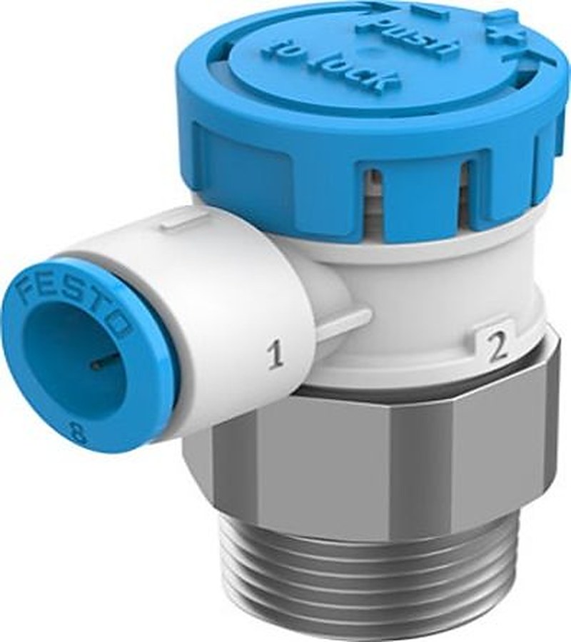 Festo Rotary Knob Pneumatic Manual Control Valve VFOE Series, R R 3/8, VFOE-LE-T