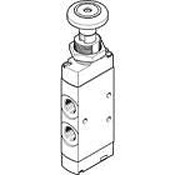 Festo Push Button Pneumatic Manual Control Valve VHEF Series, G G 1/8, 5299707