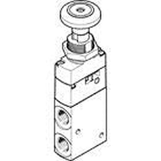 Festo Push Button Pneumatic Manual Control Valve VHEF Series, G G 1/8, 5299706