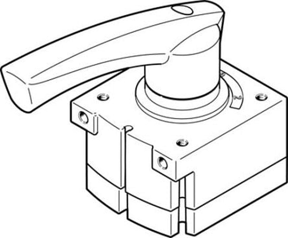 Festo Rod Lever Pneumatic Manual Control Valve VHER Series, G G 1/8, 3488205