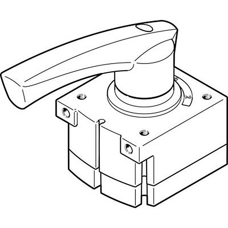 Festo Manual Pneumatic Manual Control Valve VHER Series, NPT 1/2 in NPT, 3192086