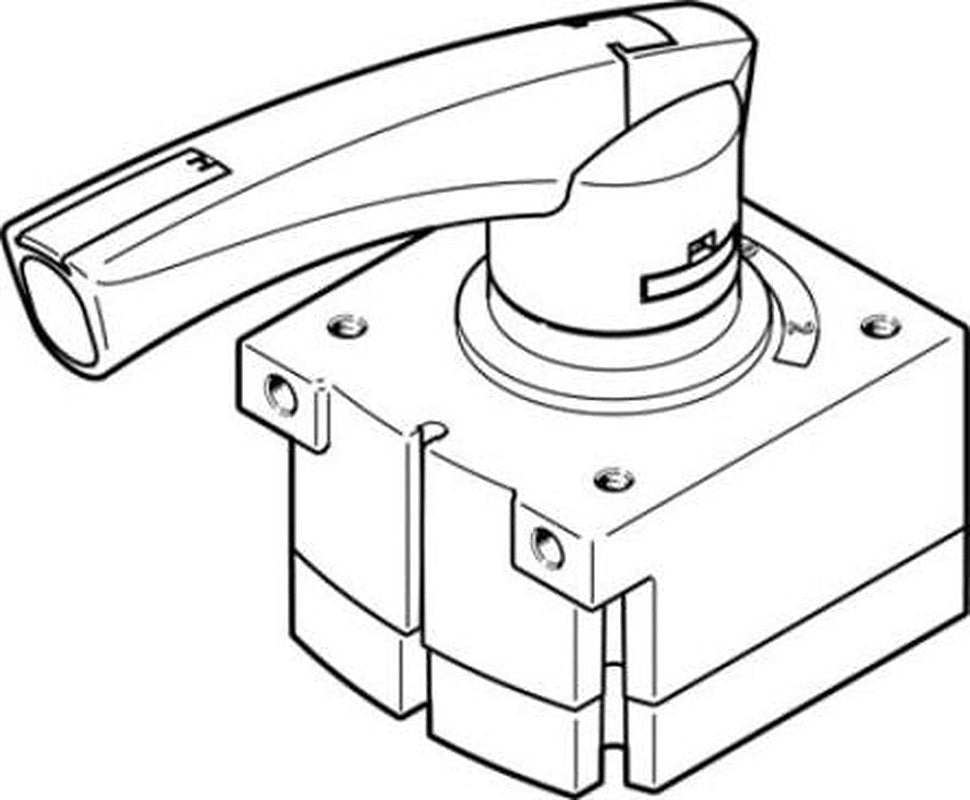 Festo Rod Lever Pneumatic Manual Control Valve VHER Series, G G 1/2, 3192077