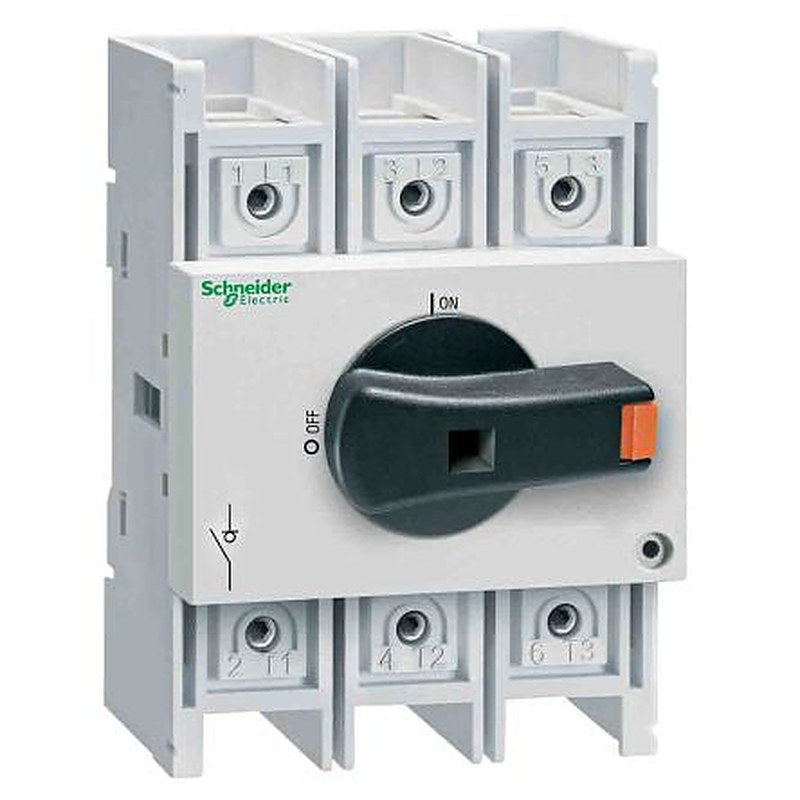 Schneider Electric 3-Pole DIN Rail Isolator Switch -, IP20, 125A, 55 kW