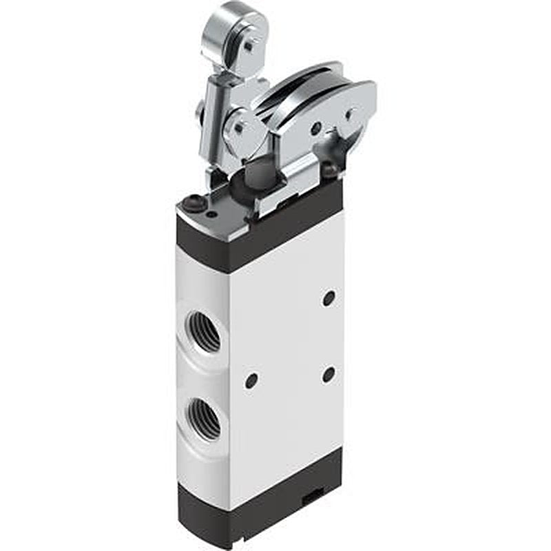 Festo Roller Lever Pneumatic Manual Control Valve VMEF Series, NPT 1/4 in NPT, 8047106