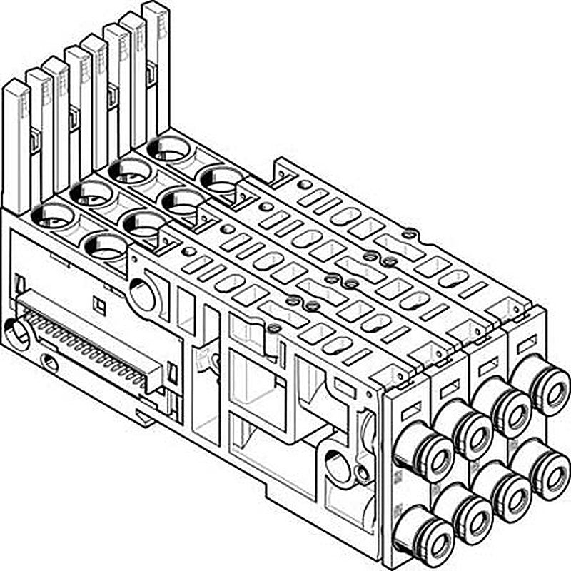 Festo 4 station Sub-Base for use with Valve Terminals MPA-L, 561101
