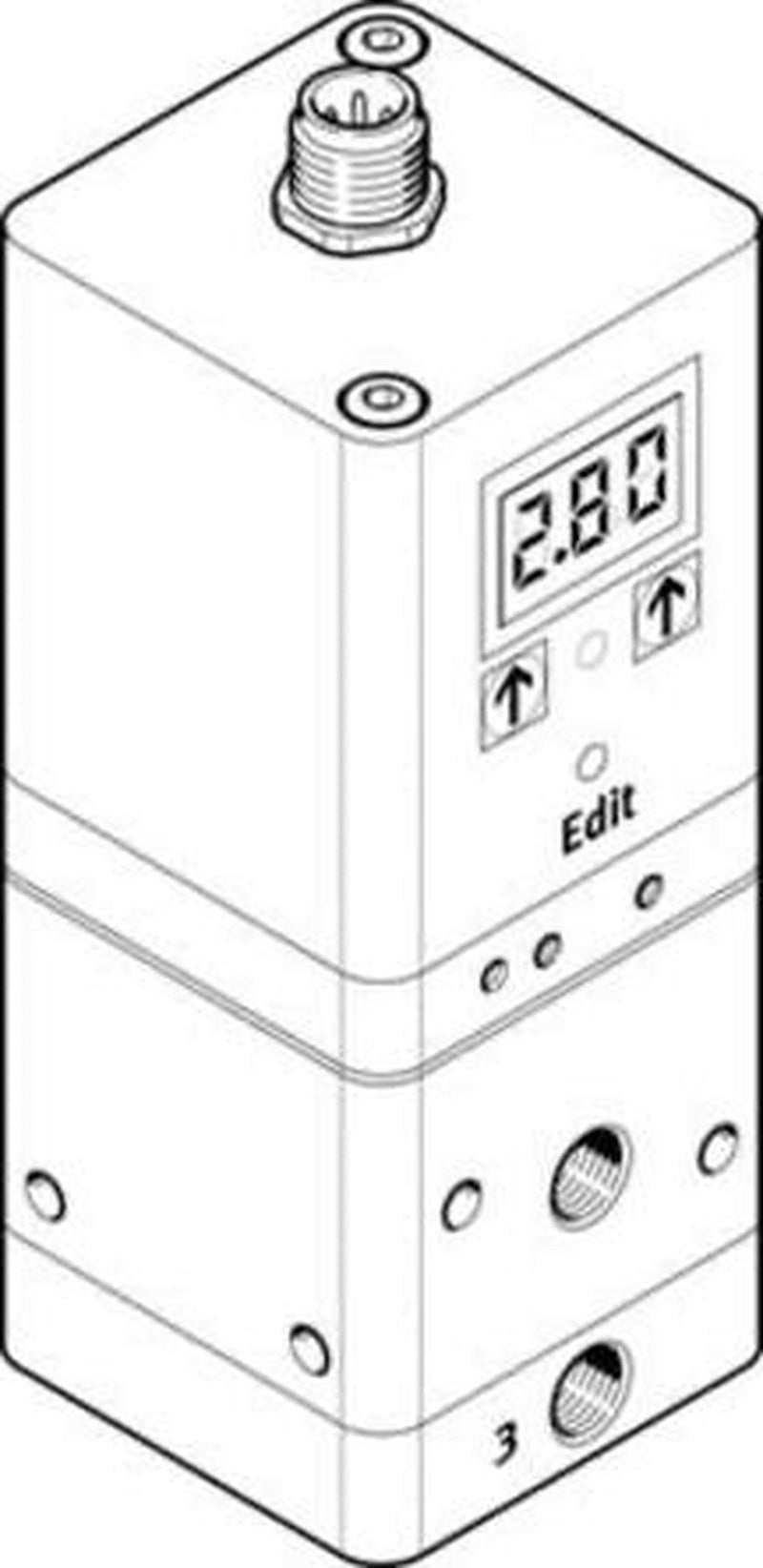 Festo VPPE-3-1-1/8-10-420-E1T Series Pneumatic Regulator G1/8 in (Pneumatic Connection,Port 1) Pneumatic G 1/8 G 1/8
