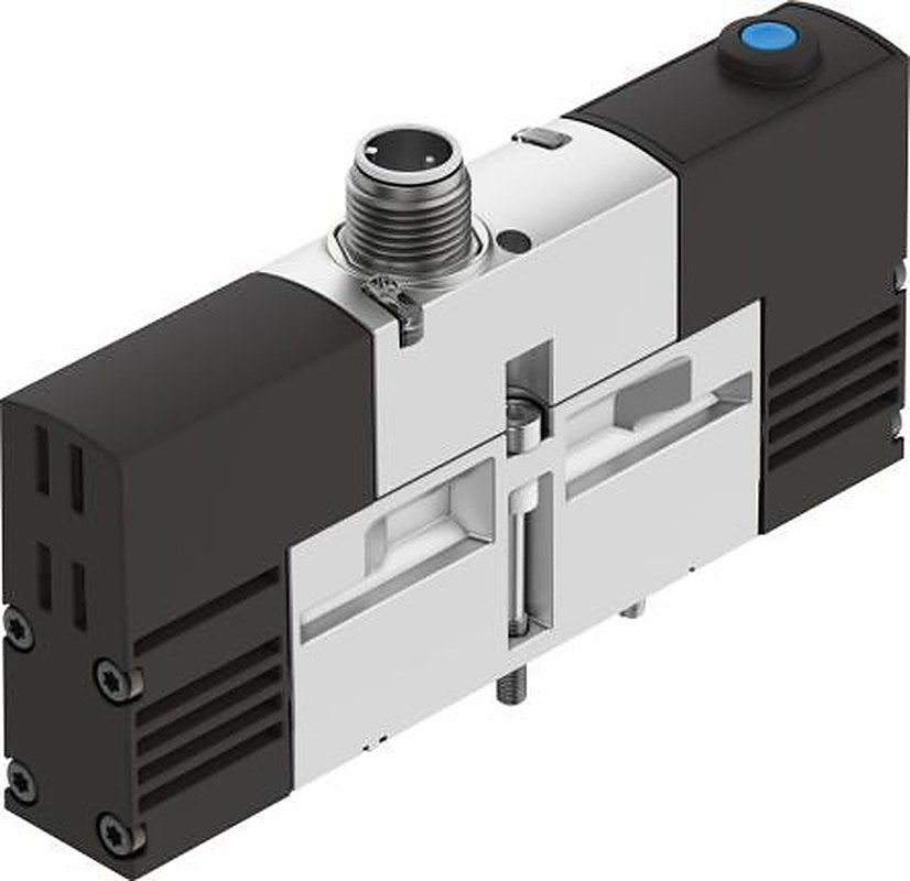 Festo Solenoid Valve - 5/2 Monostable Electric M12 x 1 VSVA-B-M52-AH-A2-1R5L  Series 21.6V dc, 26.4 V dc