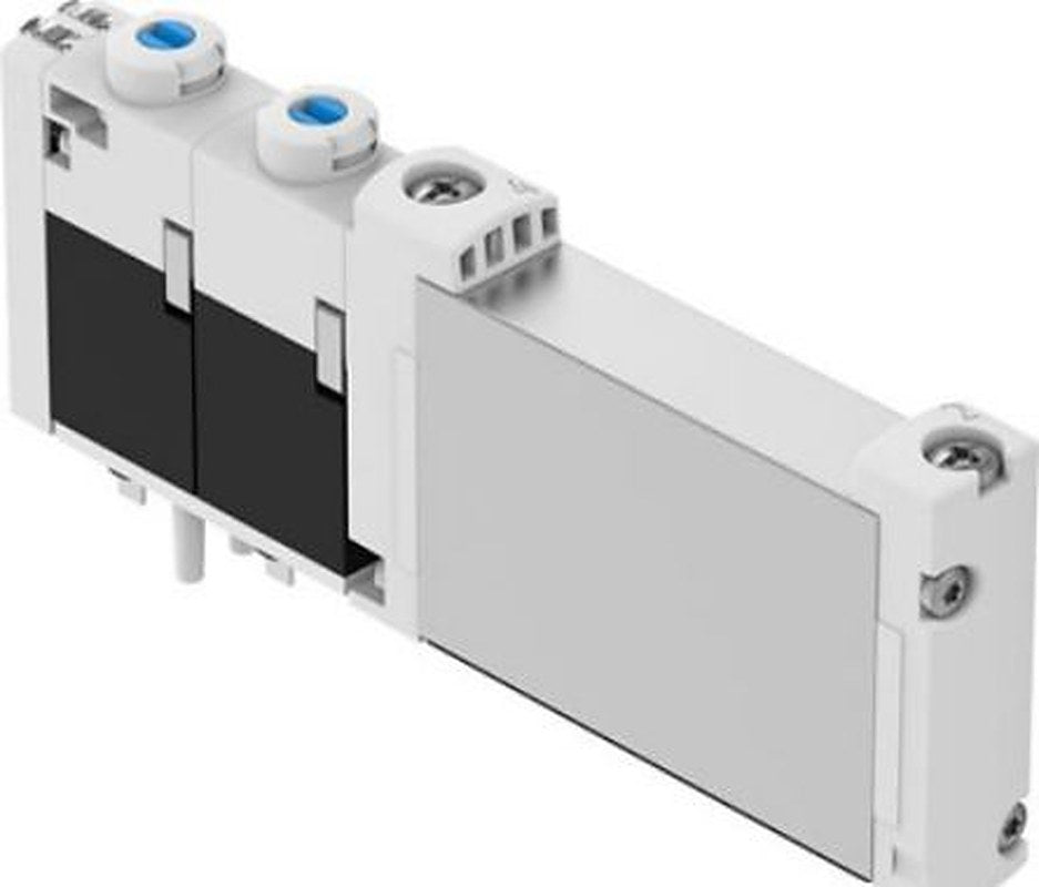 Festo Pneumatic Solenoid Valve - Closed, Monostable, Open, 2 x 3/2-Way Electric G VUVG-B10-T32H-MZT-F-1T1L  Series 24V