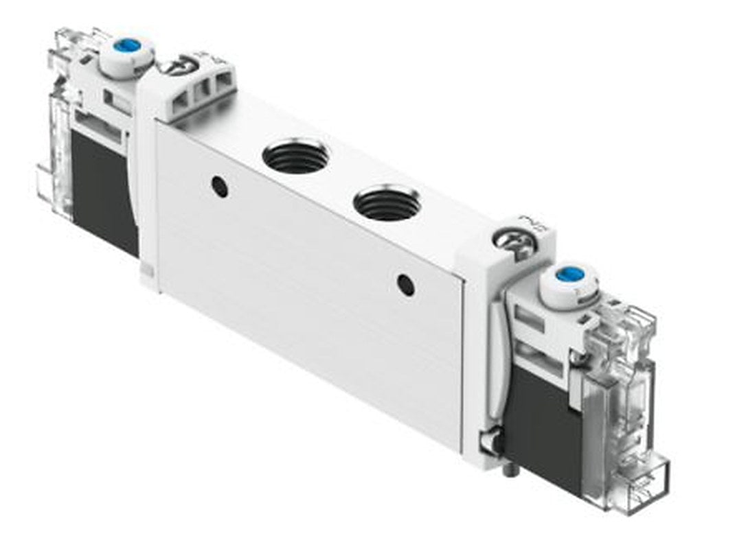 Festo Pneumatic Solenoid Valve - 2 x 3/2-Way, Closed, Monostable Electric G VUVG  Series 24V