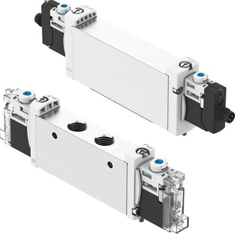 Festo Pneumatic Solenoid Valve - Open, 2 x 3/2-Way, Closed, Monostable Electric G VUVG  Series 24V dc