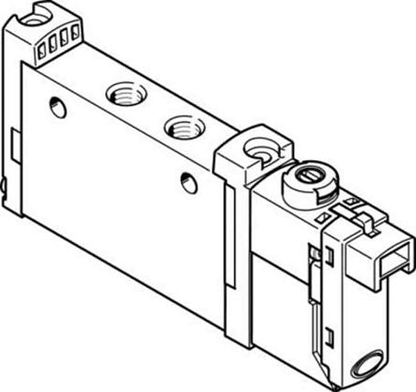 Festo Solenoid Valve - 5/2 Monostable Electric 5 mm VUVG-S10-M52-RT-M5-1H2L-W1  Series 24V