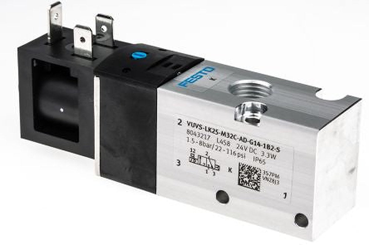Festo Solenoid Valve - 3/2 Solenoid G VUVS  Series 24V dc