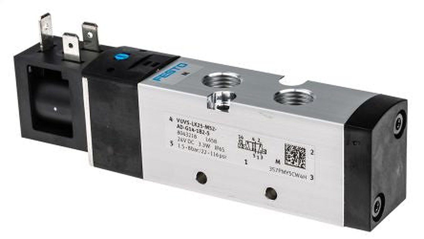Festo Solenoid Valve - 5/2 Solenoid/Spring G VUVS  Series 24V dc
