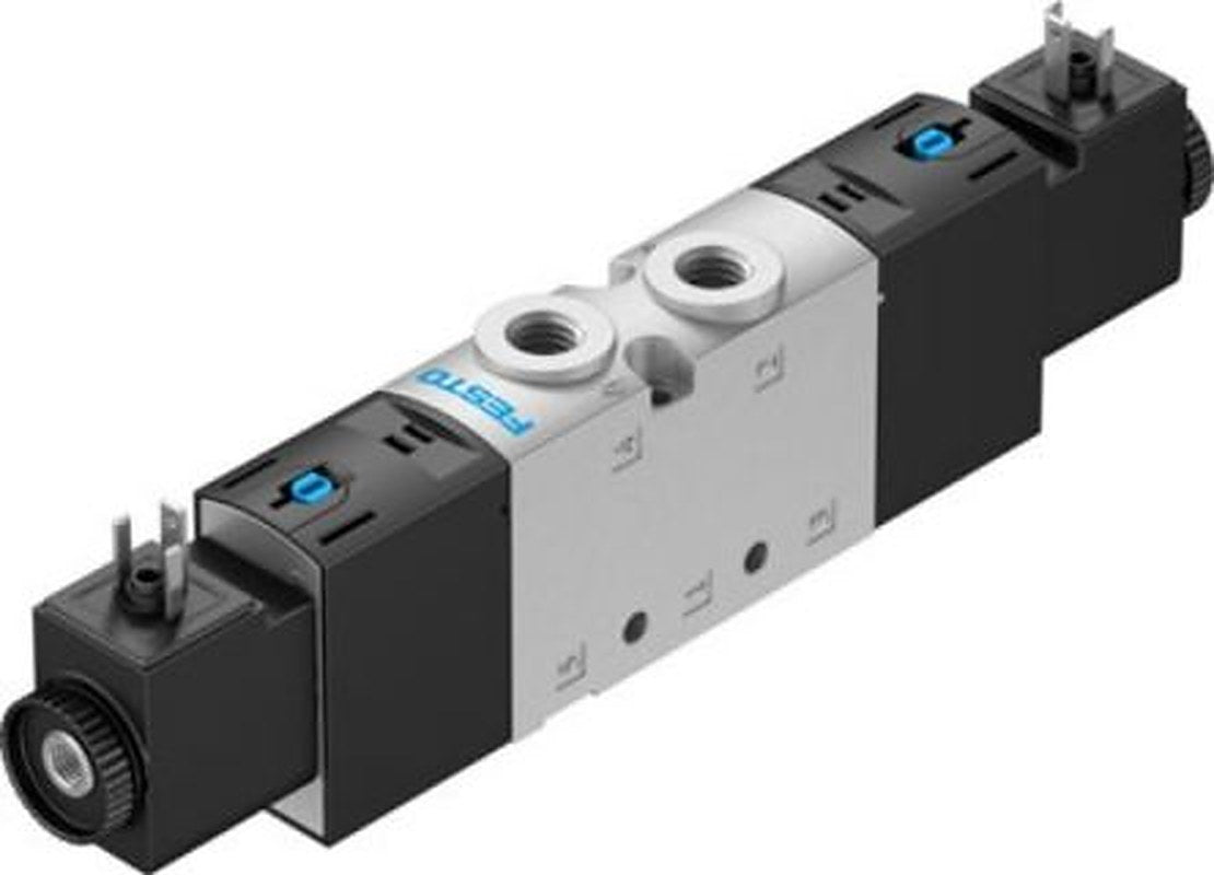 Festo Pneumatic Solenoid Valve - 2 x 3/2-Way, Closed, Monostable Electric G VUVS Series 24V